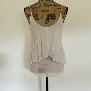 Twenty Easy by KAOS Cream Spaghetti Strap Layer Flowy Made in Italy Size Medium